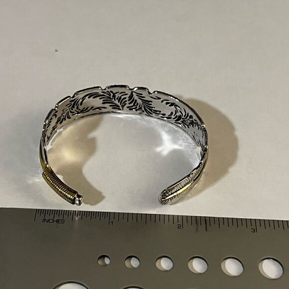 Adjustable Opening Bracelet Silver Plated Bracelet Feather Bracelet - Picture 13 of 16